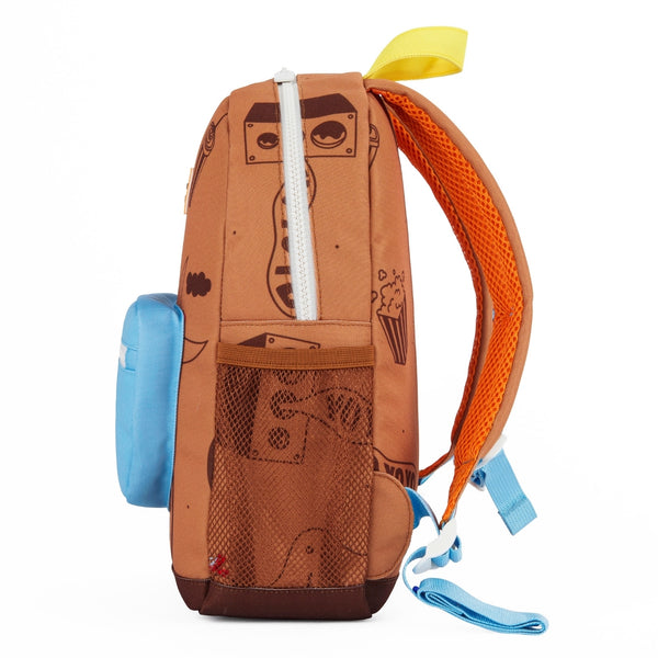 Mochila Grande Redonda Hello Hossy em poliéster reciclado, impermeável, com capacidade de 15 litros, compatível com dossiers A4, alças acolchoadas e bolso para garrafa de água para crianças a partir dos 6 anos mini groovy