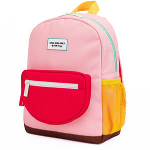 Mochila Grande Redonda Hello Hossy em poliéster reciclado, impermeável, com capacidade de 15 litros, compatível com dossiers A4, alças acolchoadas e bolso para garrafa de água para crianças a partir dos 6 anos mini gum