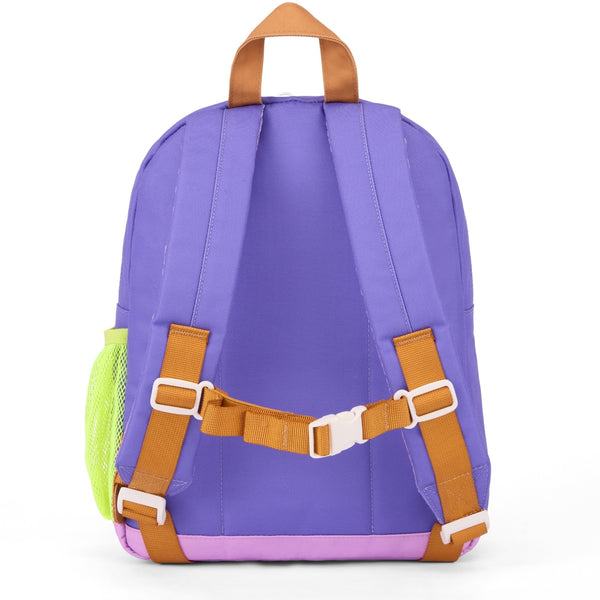 Mochila Grande Redonda Hello Hossy em poliéster reciclado, impermeável, com capacidade de 15 litros, compatível com dossiers A4, alças acolchoadas e bolso para garrafa de água para crianças a partir dos 6 anos mini lavendy