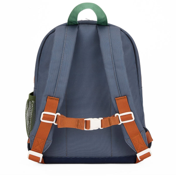 Mochila Grande Redonda Hello Hossy em poliéster reciclado, impermeável, com capacidade de 15 litros, compatível com dossiers A4, alças acolchoadas e bolso para garrafa de água para crianças a partir dos 6 anos mini marine