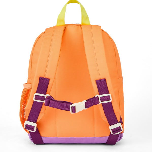 Mochila Grande Redonda Hello Hossy em poliéster reciclado, impermeável, com capacidade de 15 litros, compatível com dossiers A4, alças acolchoadas e bolso para garrafa de água para crianças a partir dos 6 anos mini peach pop