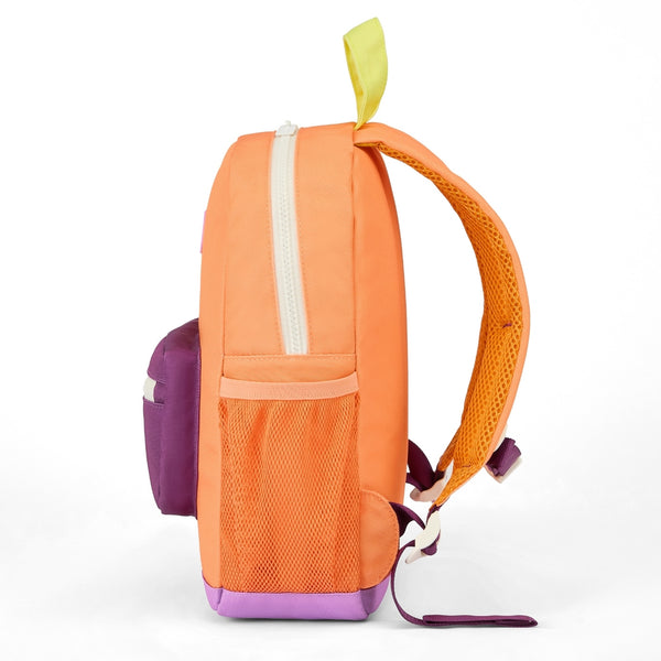 Mochila Grande Redonda Hello Hossy em poliéster reciclado, impermeável, com capacidade de 15 litros, compatível com dossiers A4, alças acolchoadas e bolso para garrafa de água para crianças a partir dos 6 anos mini peach pop