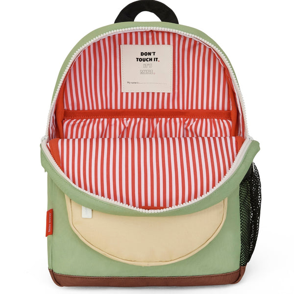 Mochila Grande Redonda Hello Hossy em poliéster reciclado, impermeável, com capacidade de 15 litros, compatível com dossiers A4, alças acolchoadas e bolso para garrafa de água para crianças a partir dos 6 anos mini istache