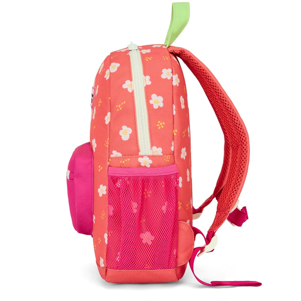 Mochila Grande Redonda Hello Hossy em poliéster reciclado, impermeável, com capacidade de 15 litros, compatível com dossiers A4, alças acolchoadas e bolso para garrafa de água para crianças a partir dos 6 anos peachy bloom