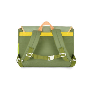Mochila Horizontal Pequena Hello Hossy em poliéster reciclado, impermeável, com formato A4, fecho magnético, bolsos organizadores e alças acolchoadas ajustáveis para crianças dos 2 aos 5 anos. Mini Safari