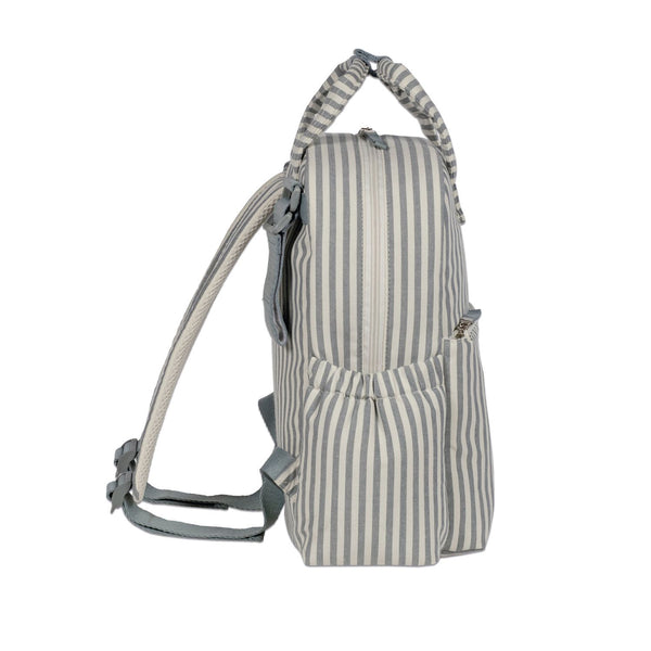 Mochila de maternidade da walking mum modelo praline strips na cor matcha - verde