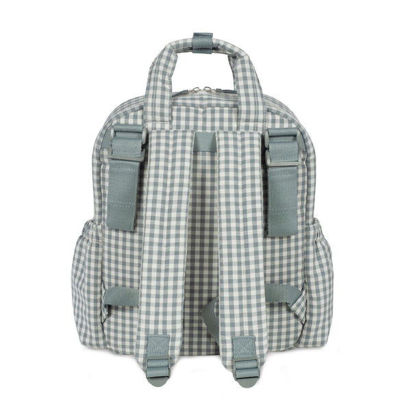 Mochila de maternidade da Walking Mum modelo praline Vichy na cor matcha - verde
