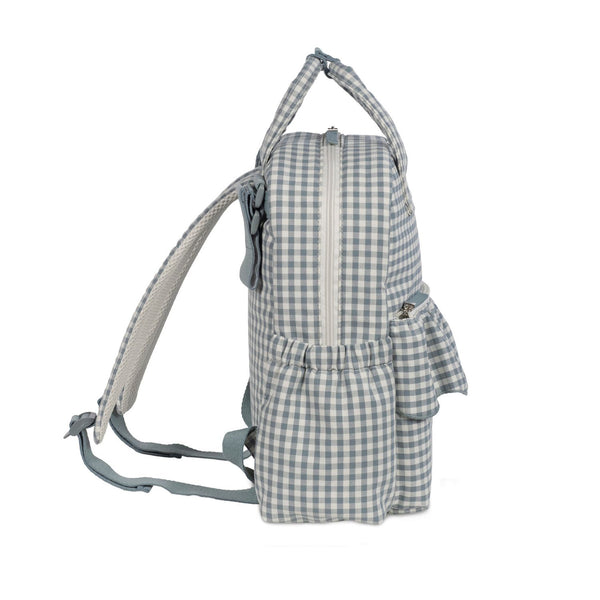 Mochila de maternidade da Walking Mum modelo praline Vichy na cor matcha - verde