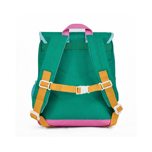 Mochila Pequena Quadrada Hello Hossy em poliéster reciclado, impermeável, com compartimento para cadernos A4, bolso para garrafa de água, alças acolchoadas e capacidade de 7,3 L para crianças dos 2 aos 5 anos. Mini Ali