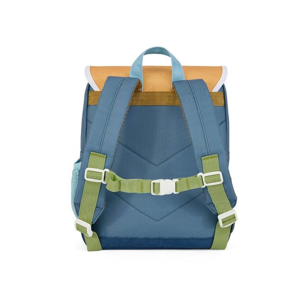Mochila Pequena Quadrada Hello Hossy em poliéster reciclado, impermeável, com compartimento para cadernos A4, bolso para garrafa de água, alças acolchoadas e capacidade de 7,3 L para crianças dos 2 aos 5 anos. Mini Sam