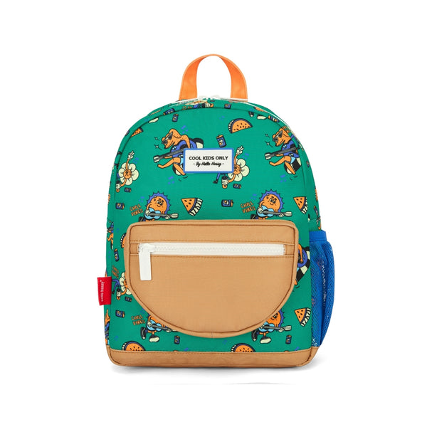 Mochila Pequena Redonda Hello Hossy em poliéster reciclado, impermeável, com formato A4, costas e alças acolchoadas, bolso para garrafa de água e capacidade de 7,3 L para crianças dos 2 aos 5 anos.
Chill Vibes