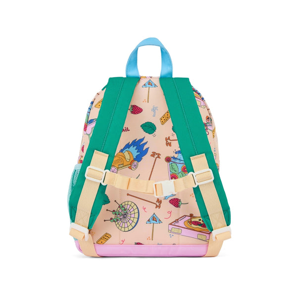 Mochila Pequena Redonda Hello Hossy em poliéster reciclado, impermeável, com formato A4, costas e alças acolchoadas, bolso para garrafa de água e capacidade de 7,3 L para crianças dos 2 aos 5 anos.
Cocktaill Party
