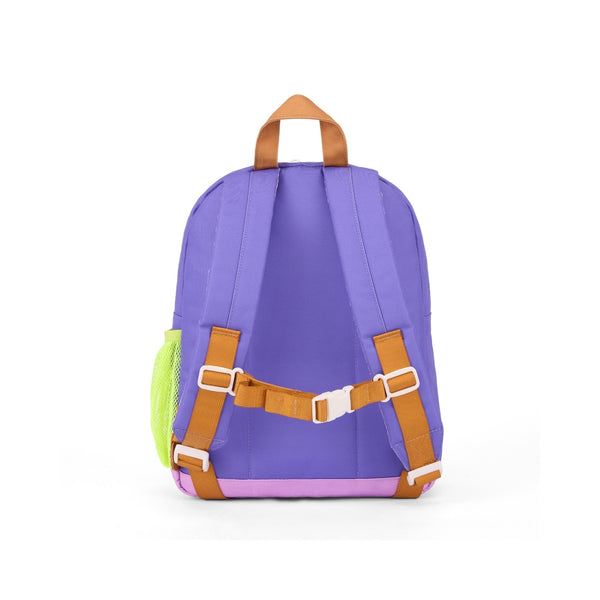 Mochila Pequena Redonda Hello Hossy em poliéster reciclado, impermeável, com formato A4, costas e alças acolchoadas, bolso para garrafa de água e capacidade de 7,3 L para crianças dos 2 aos 5 anos.
Lavendy