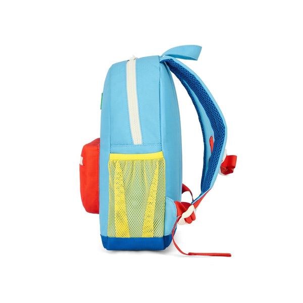 Mochila Pequena Redonda Hello Hossy em poliéster reciclado, impermeável, com formato A4, costas e alças acolchoadas, bolso para garrafa de água e capacidade de 7,3 L para crianças dos 2 aos 5 anos.
Sky Pop