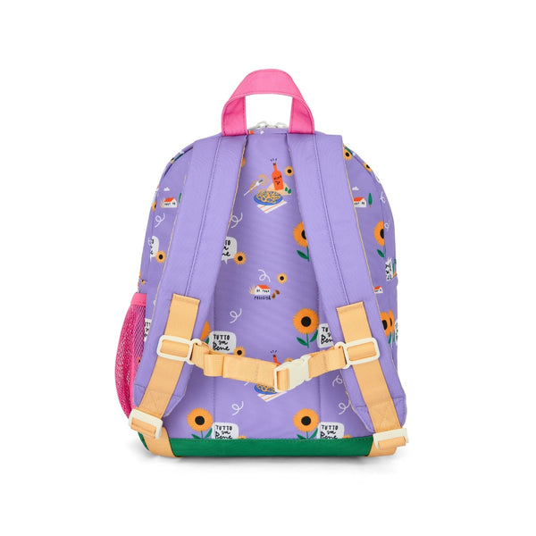 Mochila Pequena Redonda Hello Hossy em poliéster reciclado, impermeável, com formato A4, costas e alças acolchoadas, bolso para garrafa de água e capacidade de 7,3 L para crianças dos 2 aos 5 anos.
Sunflower