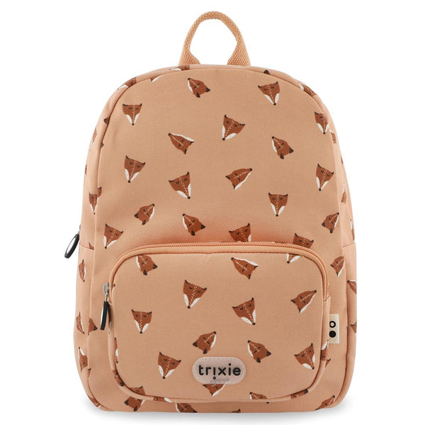 Mochila Pequena Trixie em PET reciclado com alças ajustáveis, fivela peitoral, bolso frontal, bolso para garrafa e tecido repelente à água. Fierce Fox