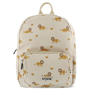 Mochila Pequena Trixie em PET reciclado com alças ajustáveis, fivela peitoral, bolso frontal, bolso para garrafa e tecido repelente à água. Lively Lion