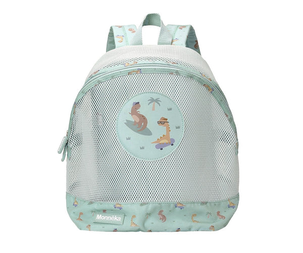 Mochila de Praia Monnëka impermeável e ventilada para crianças, ideal para transportar toalhas, brinquedos e acessórios de praia ou piscina.