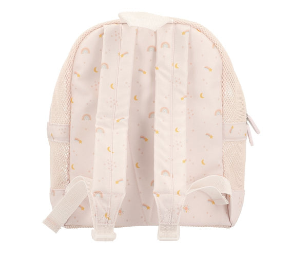 Mochila de Praia Monnëka impermeável e ventilada para crianças, ideal para transportar toalhas, brinquedos e acessórios de praia ou piscina.