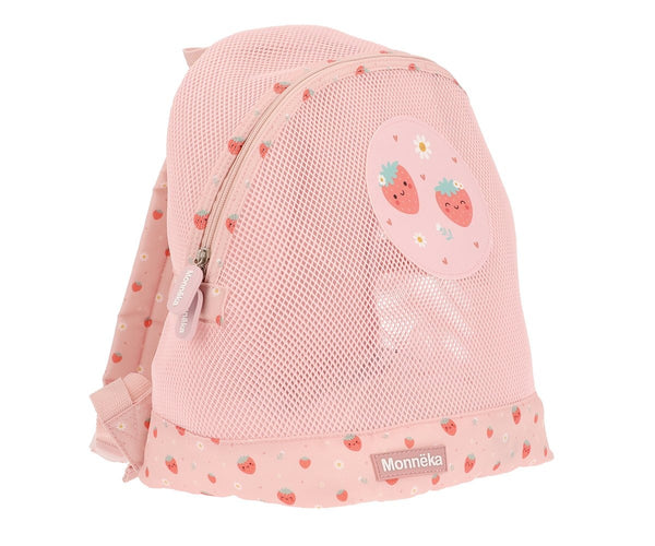 Mochila de Praia Monnëka impermeável e ventilada para crianças, ideal para transportar toalhas, brinquedos e acessórios de praia ou piscina.