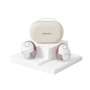 Momcozy M6 Duplo, extrator de leite portátil mãos-livres com sucção até 295 mmHg, sistema DoubleFit, 3 modos de extração e 9 níveis ajustáveis.