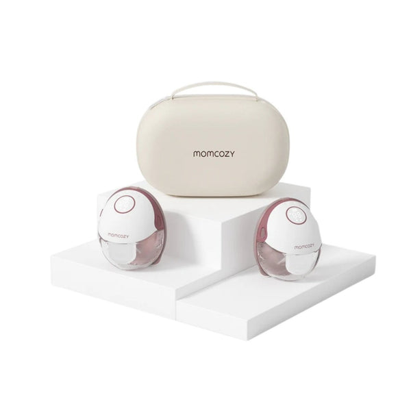 Momcozy M6 Duplo, extrator de leite portátil mãos-livres com sucção até 295 mmHg, sistema DoubleFit, 3 modos de extração e 9 níveis ajustáveis.