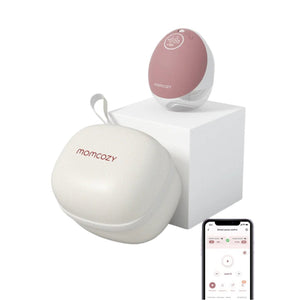 Momcozy M9 Individual, extrator de leite portátil mãos-livres com controlo por aplicação, 3 modos, até 15 níveis de sucção e sistema DoubleFit para maior conforto.