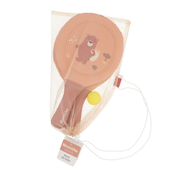 Conjunto de 2 raquetes com bola para praia da Monneka na cor camping