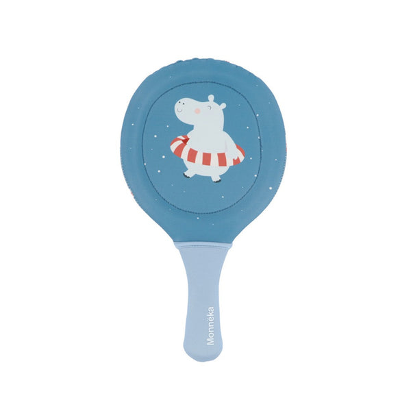 Conjunto de 2 raquetes com bola para praia da Monneka na cor hippos