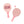 Conjunto de 2 raquetes com bola para praia da Monneka na cor stripes bloom blush