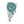 Conjunto de 2 raquetes com bola para praia da Monneka na cor whale teal
