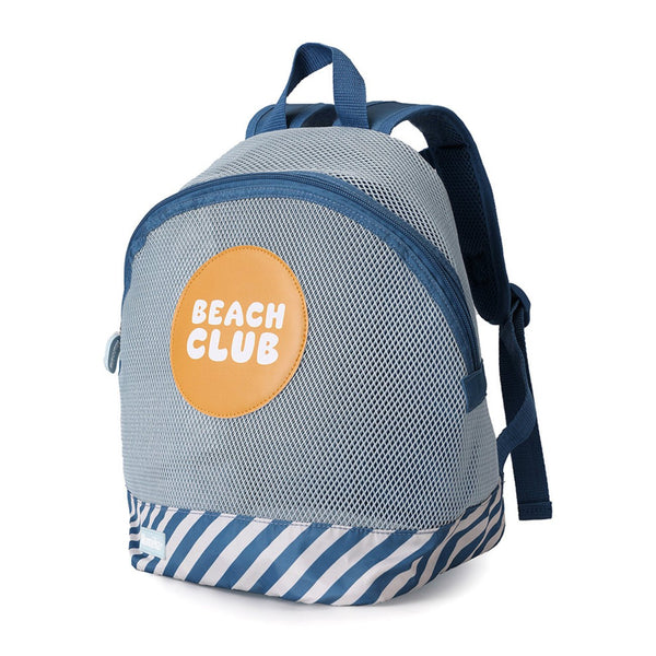 Mochila de Praia Monnëka impermeável e ventilada para crianças, ideal para transportar toalhas, brinquedos e acessórios de praia ou piscina. Blue
