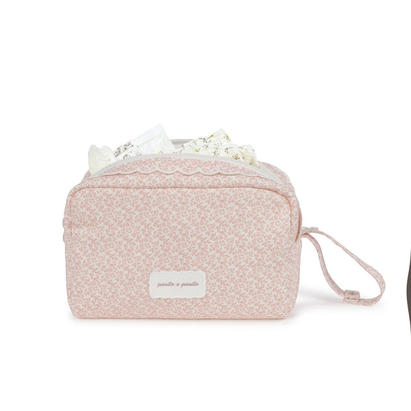 Necessaire Pasito a Pasito Maison Tender, em algodão com certificação BCI, padrão de coelhinhos, fecho de correr e interior fácil de limpar.
Flowers