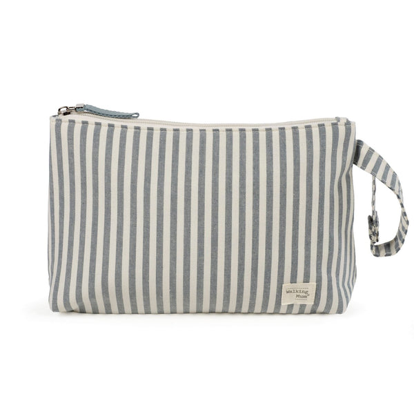 necessaire da walking mum modelo praline strips na cor matcha - verde