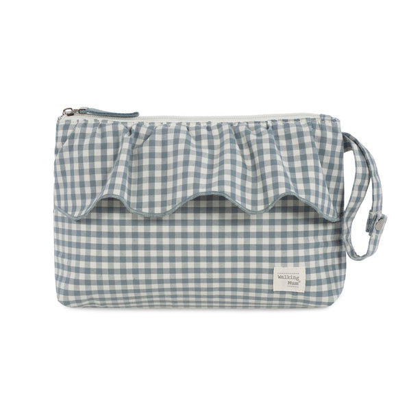 necessaire da walking mum modelo praline vichy na cor matcha - verde