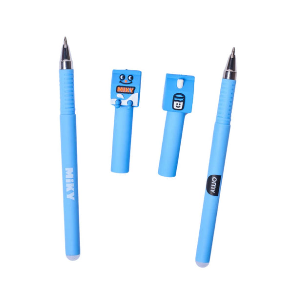 Caneta Apagável OMY com tinta termossensível, ponta de 0,5 mm, borracha integrada e personagens colecionáveis para uma escrita divertida e precisa. Miky