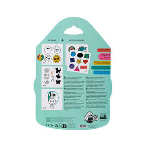 Montessori Stickers Book com 25 páginas para colorir e 10 páginas de autocolantes, desenvolvido para estimular a criatividade, a motricidade fina e a aprendizagem de cores e emoções. Geometric Shapes