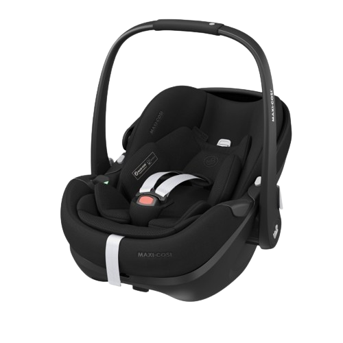 PACK MAXI-COSI FAME DUO com carrinho Fame, alcofa ajustável, cadeira auto Pebble 360 Pro 2, Base FamilyFix 360 Pro ISOFIX e adaptadores incluídos. Sistema de viagem premium desde o nascimento até aos 22 kg. Twillic Black
