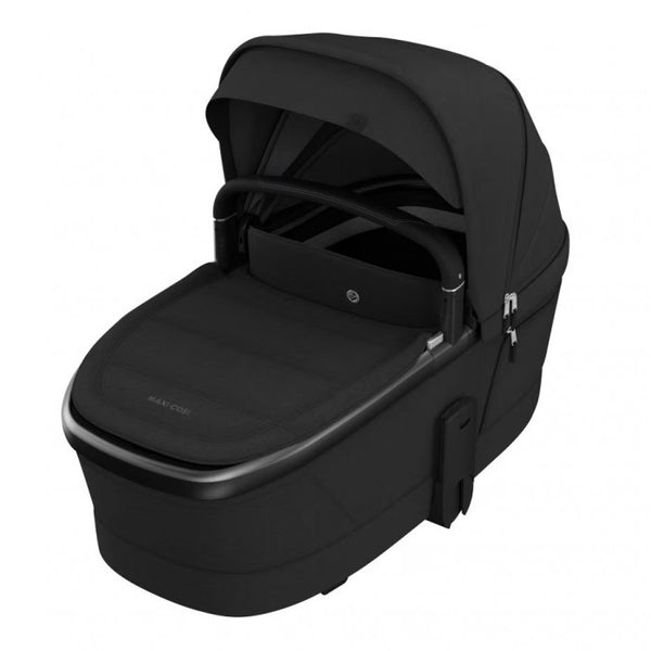 PACK MAXI-COSI FAME TRIO com carrinho Fame, alcofa ajustável e respirável, cadeira auto Pebble 360 Pro 2 homologada i-Size e adaptadores incluídos. Sistema de viagem premium desde o nascimento. Twillic Black