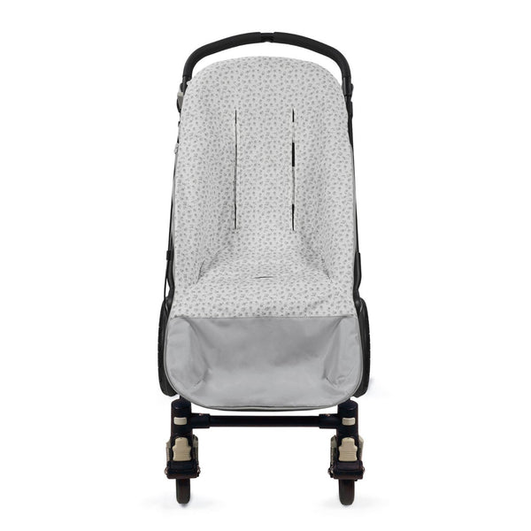 Footmuff carrinho Pasito a Pasito Little Bloom Flowers Grey confortável bebé