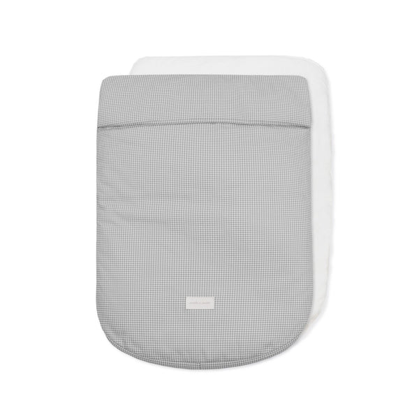 Footmuff carrinho Pasito a Pasito Little Bloom Vichy Grey meia estação