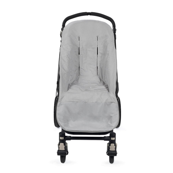 Footmuff carrinho Pasito a Pasito Little Bloom Vichy Grey meia estação