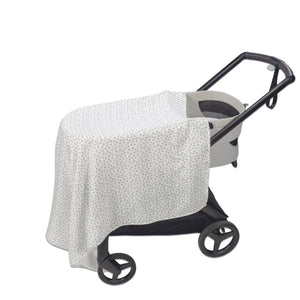 Lençol e musselina Pasito a Pasito Little Bloom Flowers Grey suave e respirável