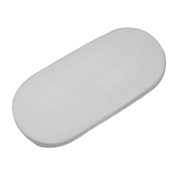 Lençol e musselina Pasito a Pasito Little Bloom Vichy Grey para alcofa bebé