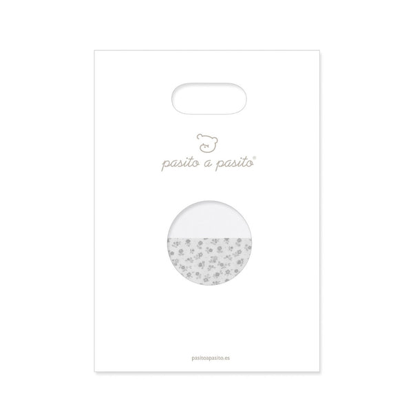 Pack de 2 musselinas da pasito a pasito coleção little bloom na cor flowers grey