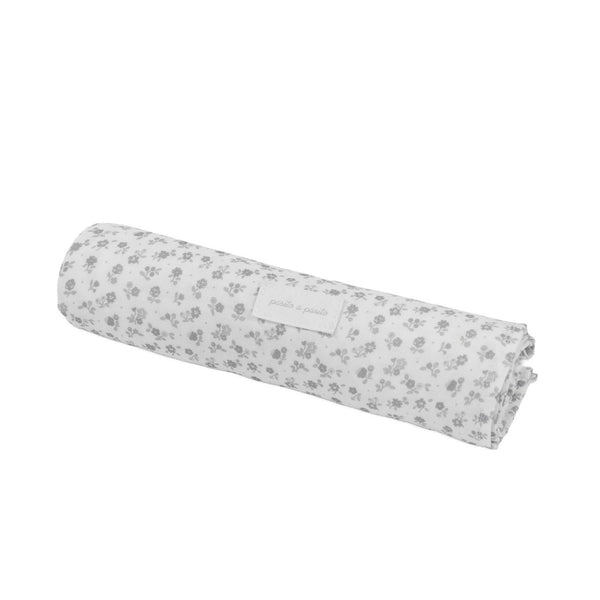 Pack de 2 musselinas da pasito a pasito coleção little bloom na cor flowers grey