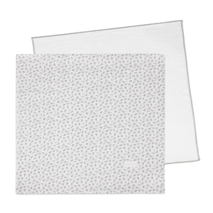 Pack de 2 musselinas da pasito a pasito coleção little bloom na cor flowers grey