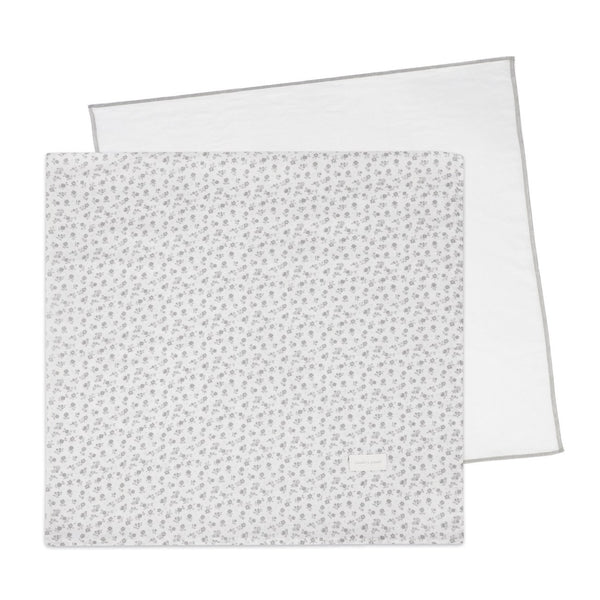 Pack de 2 musselinas da pasito a pasito coleção little bloom na cor flowers grey