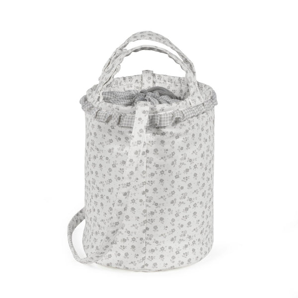 Mala de carrinho Bucket Pasito a Pasito Little Bloom Flowers Grey compacta e prática