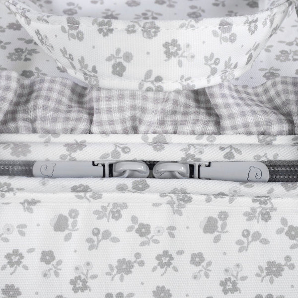 Mala grande de hospital Pasito a Pasito Little Bloom Flowers Grey grande e resistente